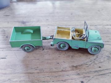 dinky toys meccano jeep met chauffeur en aanhanger beschikbaar voor biedingen