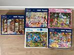 5x Disney Puzzels - 1000 Stukjes, Ophalen, 500 t/m 1500 stukjes, Zo goed als nieuw, Legpuzzel