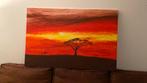 Wandschilderij zonsondergang Afrika, Ophalen of Verzenden