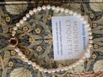 Parel ketting 14 karaat sluiting parelsnoer gouden ketting, Ophalen of Verzenden, Goud