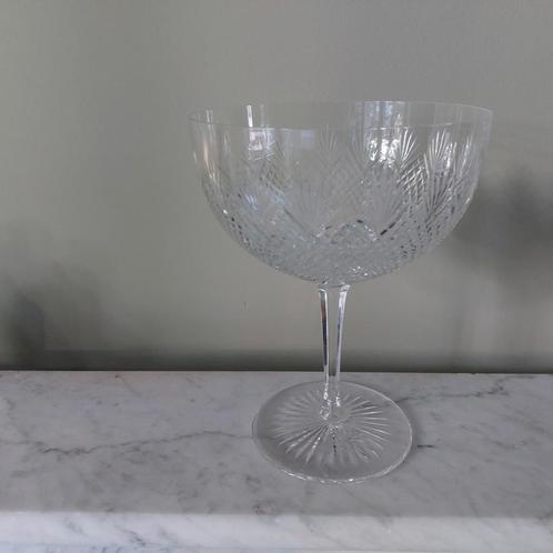 Kristallen coupe met Wilhelmina ruit en waaier slijpsel, Antiek en Kunst, Antiek | Glas en Kristal, Ophalen of Verzenden