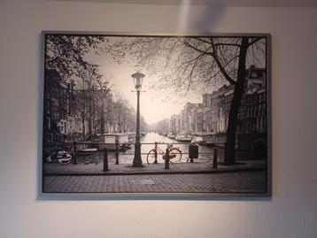 Schilderij Amsterdamse Gracht - Groot Formaat beschikbaar voor biedingen