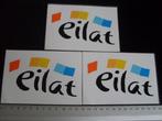 3x sticker eilat elat logo israel vakantie red sea holidays, Verzenden, Zo goed als nieuw, Overige typen