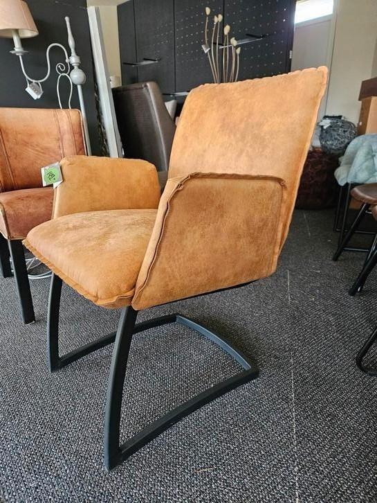 Stoel Joel cognac ecco leder sledepoot opruiming, Huis en Inrichting, Stoelen, Nieuw, Eén, Bruin, Ophalen of Verzenden