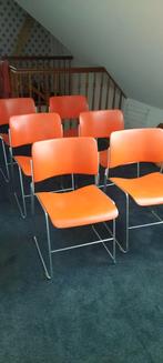 6 prachtige stoelen stapelbaar 40/4 designer David Lowland, Ophalen, Gebruikt, Overige kleuren, Metaal