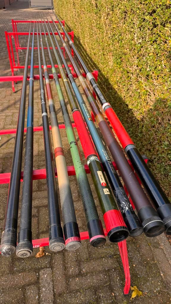 Vishengels 9 Vaste Hengels, Watersport en Boten, Hengelsport | Karpervissen, Gebruikt, Vaste hengel, Ophalen