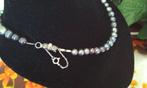 Barok Parels Ketting Zoetwaterparels Zilveren Slotten UNIEK, Sieraden, Tassen en Uiterlijk, Kettingen, Met hanger, Blauw, Nieuw