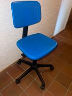 Bureaustoel Ikea met wieltjes, Ophalen, Zo goed als nieuw, Blauw