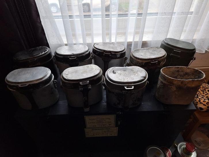 Essgeschirr Kochgeschirr 9 stuks, Verzamelen, Militaria | Tweede Wereldoorlog, Landmacht, Overige typen, Duitsland, Ophalen