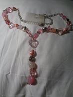 uit diversen roze en helderen kralen 110 cm nr k 5136, Sieraden, Tassen en Uiterlijk, Kettingen, Nieuw, Kunststof, Ophalen of Verzenden