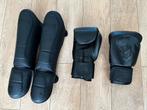 Echt leren/ lederen boks handschoenen en scheenbeschermers, Ophalen of Verzenden, Zo goed als nieuw, Bokshandschoenen