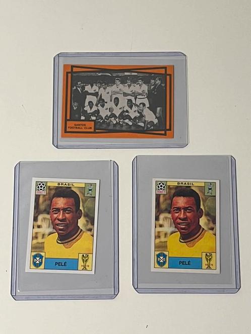 3 zeldzame voetbalplaatjes Pele Panini stickers Monty Gum, Hobby en Vrije tijd, Stickers en Plaatjes, Zo goed als nieuw, Verzenden
