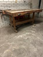 Vintage Werkbank met Bankschroef, Doe-het-zelf en Verbouw, Werkbanken, Ophalen, Gebruikt, 120 tot 170 cm, Bankschroef