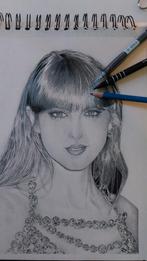 Tekening taylor swift, Antiek en Kunst, Ophalen of Verzenden