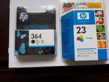 Hp cartridges 364 zwart en 23 Tri-color  beschikbaar voor biedingen