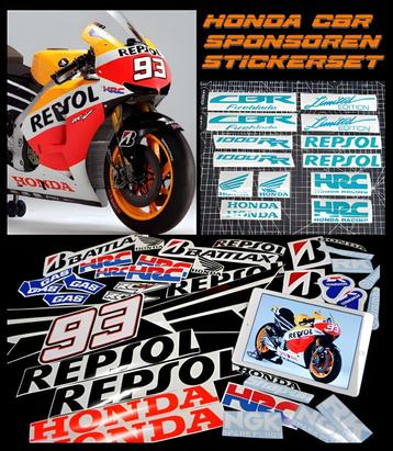 Honda CBR sponsoren sticker set 15 stickers €2.65p/s beschikbaar voor biedingen