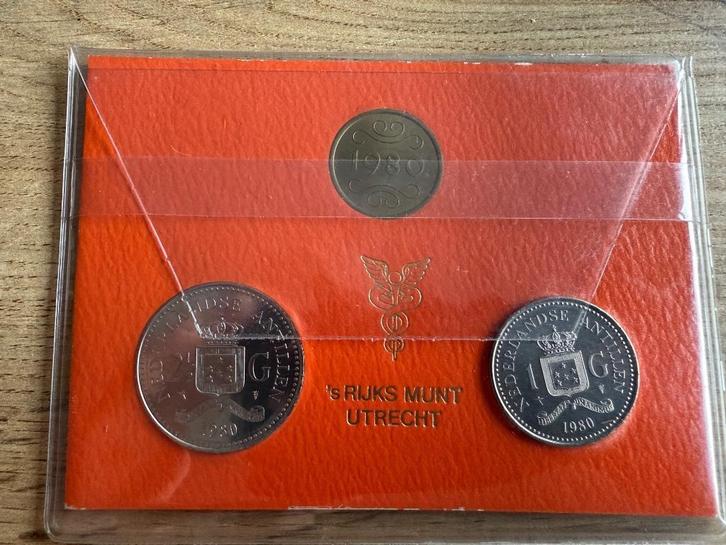 Nederlandse Antillen muntset 1990 * complete set in cassette, Postzegels en Munten, Munten | Nederland, Setje, Overige waardes