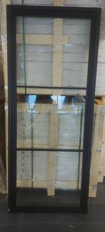 Stalen Scharnierdeur - 3 vaks - Helder glas - rechtsdraaiend, 80 tot 100 cm, Binnendeur, Ophalen of Verzenden, Zo goed als nieuw