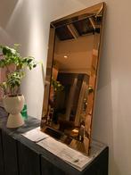 Bruine glazen spiegel, Huis en Inrichting, Woonaccessoires | Spiegels, Ophalen, Gebruikt, 100 tot 150 cm, Rechthoekig