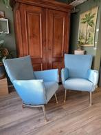 2x Vintage Label Foxxy fauteuils, Gerard van den Berg, Huis en Inrichting, Ophalen, Gebruikt, Minder dan 75 cm, Vintage, modern