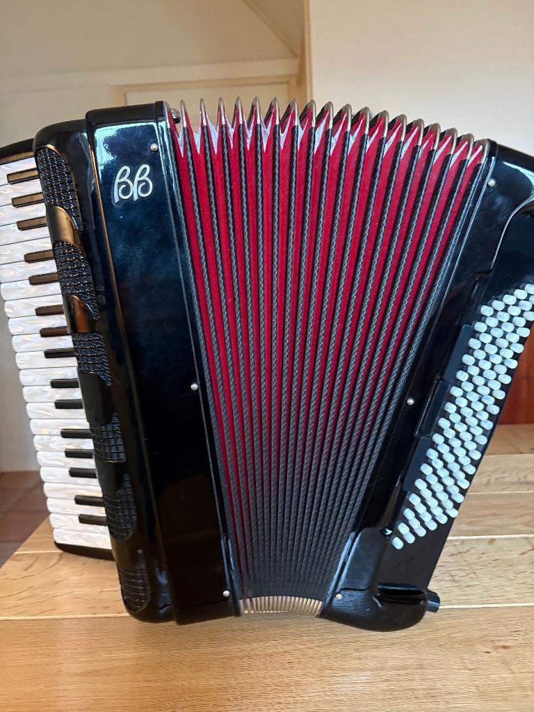 tekoop Ballone Burini accordeon, Gebruikt, Met koffer, Toetsaccordeon, 96-bas