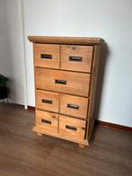 Massief houten ladekast / apothekerskast, Huis en Inrichting, Ophalen, Minder dan 50 cm, 5 laden of meer, Eikenhout