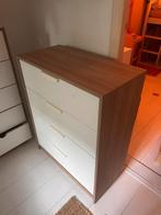 Ladekast JENSLEV 4 lades eiken/wit Jysk, Huis en Inrichting, Kasten | Ladekasten, Ophalen, 25 tot 50 cm, Minder dan 100 cm