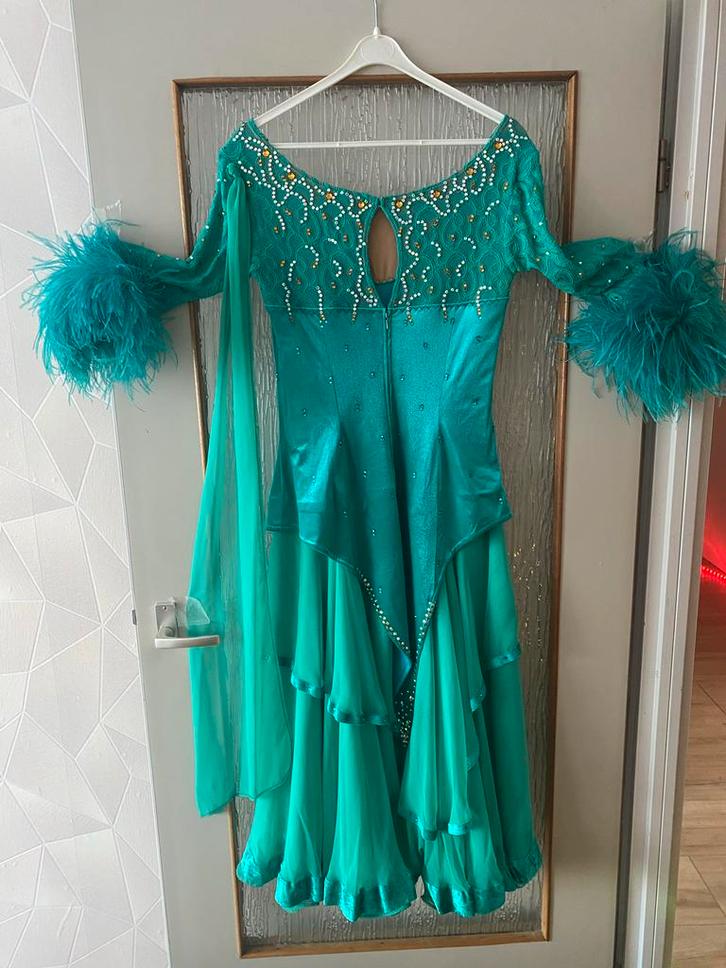 Ballroom Dansjurk Maat L - Wedstrijd/Demonstratie, Kleding | Dames, Jurken, Gedragen, Maat 42/44 (L), Overige kleuren, Onder de knie