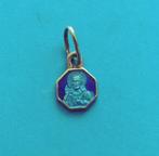 Kettinghanger/bedel zilver RELIGIEUS blauw geëmailleerd, Verzenden, Zo goed als nieuw, Zilver, Zilver