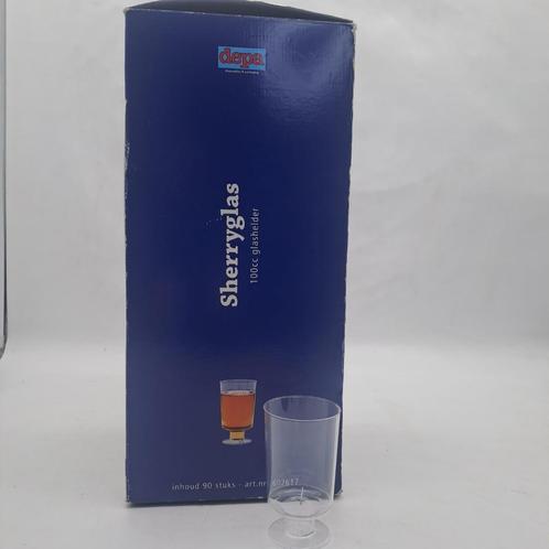42x sherryglazen van transparant plastic – 100 cc – nieuw, Huis en Inrichting, Keuken | Servies, Nieuw, Glas of Glazen, Overige stijlen