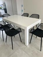 Gratis witte eettafel voor 6 personen, Huis en Inrichting, Tafels | Eettafels, Ophalen, 50 tot 100 cm, Zo goed als nieuw, Vijf personen of meer