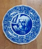 Delfts Blauw Bord met afbeelding van oude vrouw, Antiek en Kunst, Ophalen of Verzenden