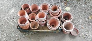aardewerk bloempotten beschikbaar voor biedingen