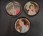 Vintage, blikken Coca-Cola onderzetters / coasters, Ophalen of Verzenden, Gebruiksvoorwerp