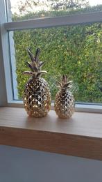 2x Decoratieve ananas goud - woondecoratie, Ophalen of Verzenden, Gebruikt