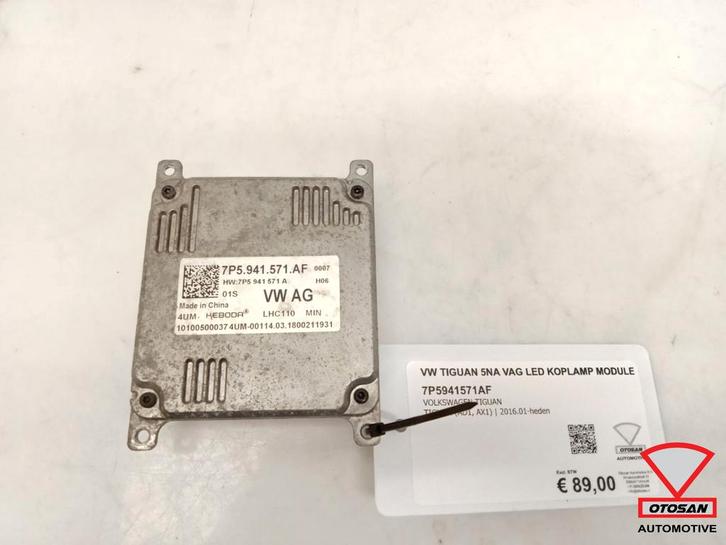 VW Tiguan 5NA VAG LED Koplamp Module 7P5941571AF, Auto-onderdelen, Verlichting, Volkswagen, Gebruikt, Ophalen of Verzenden