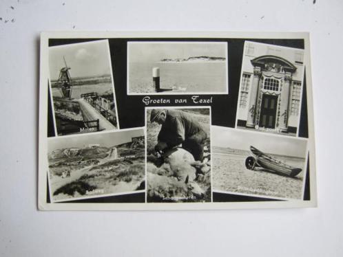 Ansichtkaarten Nederland, TC 8-55 Groeten van Texel 6 luik, Verzamelen, Ansichtkaarten | Nederland, Gelopen, Waddeneilanden, 1960 tot 1980