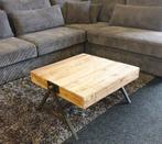 Mangohouten salontafel, Ophalen, 50 tot 100 cm, Rond, 50 tot 100 cm