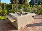 Vuurtafel happy cocooning betonlook met afdekhoes, Tuin en Terras, Ophalen, Zo goed als nieuw