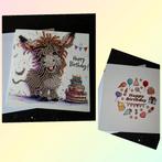 Verjaardagskaart: vrolijke ezel, Ophalen of Verzenden, Nieuw, Overige thema's