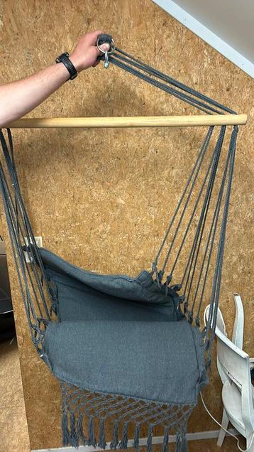 stoffen hangstoel 2x donkergrijs bohemian style beschikbaar voor biedingen
