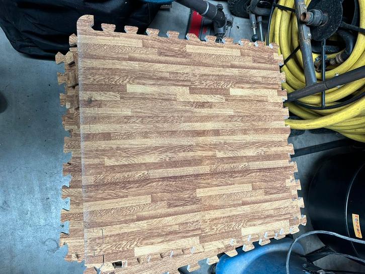 Tapijttegels met Houtlook, Huis en Inrichting, Stoffering | Vloerbedekking, Gebruikt, Tapijttegels, Beige, 10 tot 25 m², Ophalen of Verzenden