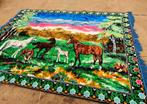 Velvet wandkleed met paarden 150/119, Gebruikt, Etten-Leur, DJT@dejuistetoon.eu, Ophalen of Verzenden