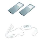 Hera Slim-Pad-F LED Spot Set RVS-look met afstandsbediening, Metaal of Aluminium, Ophalen of Verzenden, Zo goed als nieuw, Led