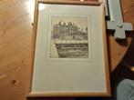 Prent van het Beurspleintje Amsterdam door Wenckebach 43x33, Ophalen of Verzenden