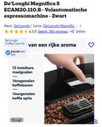 De 'longhi Magnifica S, Witgoed en Apparatuur, Koffiezetapparaten, Gebruikt, Koffiemachine, Koffiebonen, 1 kopje