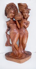 Antiek Balinees houtsnijwerk beeld man vrouw huwelijk legong, Verzenden