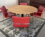 Leolux Talos stoelen (4) showmodel SALE!, Ophalen, Rood, Vijf, Zes of meer stoelen