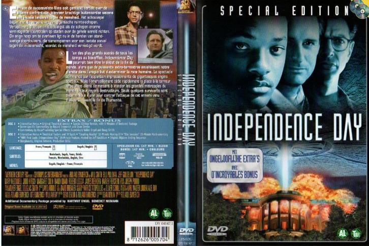 DVD Film: Independence day, Cd's en Dvd's, Dvd's | Science Fiction en Fantasy, Zo goed als nieuw, Science Fiction, Vanaf 16 jaar
