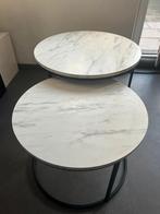 Salontafel,  marmerlook., Ophalen, 50 tot 100 cm, Rond, 50 tot 100 cm